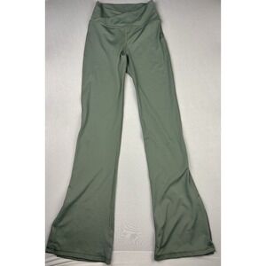 Tiger Friday Women's M Flare Leg Green Dance Leggings Bellbottom Pants (Read)